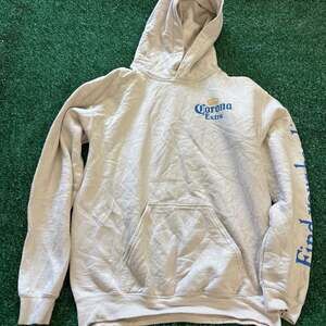 Corona Extra Logo Hoodie with Sleeve Print Sand Color